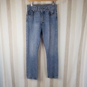 Levi's Premium Big E 501 Jeans Button Fly Blue Size W 28 L28